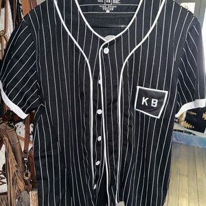 Kane Brown Black Pinstripe Baseball Jersey